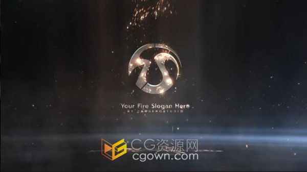 AE片头模板能量能量爆炸火球动画标志LOGO展示