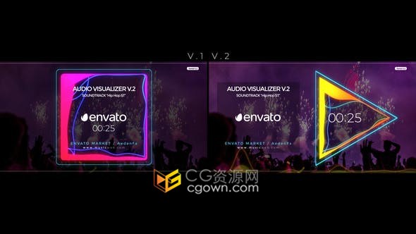 Audio Visulizer音频振动器均衡器音乐可视化波形效果视频-AE模板