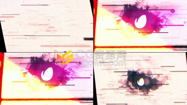 光线泄漏光线污垢墨水胶带烧伤效果动画演绎LOGO视频片头-AE模板免费下载