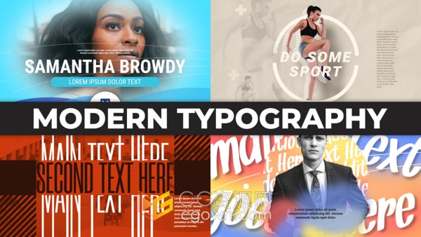 三维立体感现代文本版式体育运动宣传片头AE模板