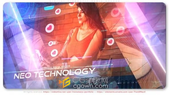 数字电影媒体开场白人工智能高科技信息宣传片视频-AE模板