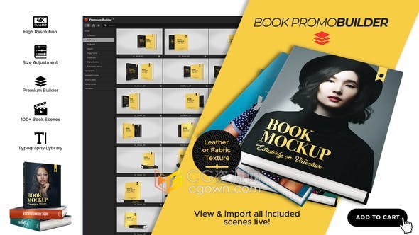 Book Promo Builder v3快速创建3D书籍杂志动画效果-AE模板