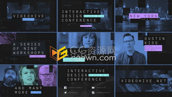 互动设计会议活动推广企业项目推广介绍研讨会视频片头宣传-AE模板下载