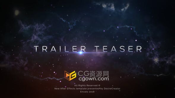 黑暗云层耀斑冲击介绍文字动画游戏电影预告片-AE模板