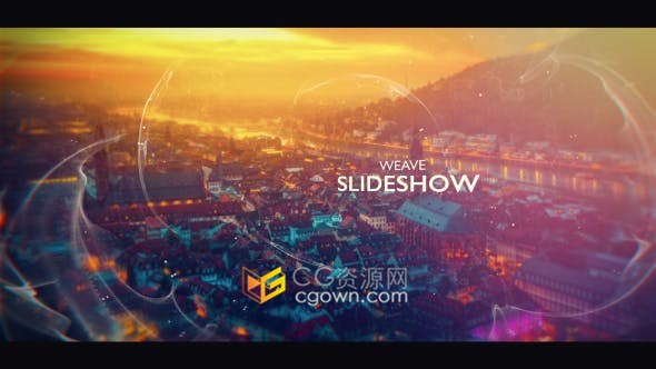 Weave Slideshow三维视差扭曲图文展示动画视频宣传片-AE模板