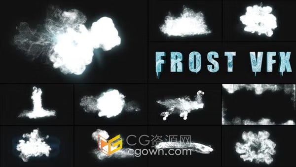30种霜冻视觉效果粒子特效动画合成素材4K分辨率-AE模板