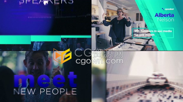 AE模板下载大型活动讲座宣传片聚会活动推广研讨会演讲者公司活动论坛会议介绍视频