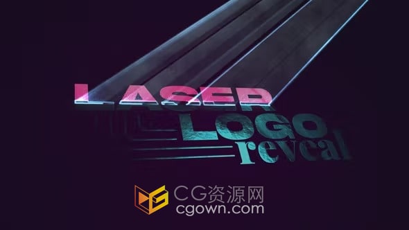 激光扫描打印LOGO动画效果视频-AE模板下载
