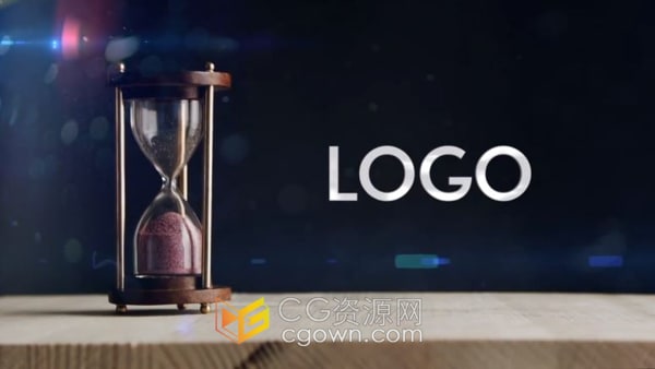 时间主题视频开场沙钟沙漏标志LOGO片头AE模板