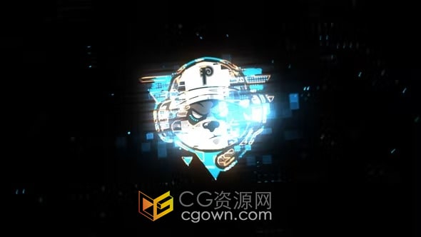 毛刺失真霓虹灯故障特效LOGO动画视频-AE模板下载