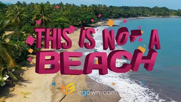 流行3D文字标题动画制作-AE模板下载