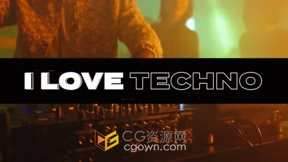 Typography Rave Intro排版介绍狂欢音乐节开场视频-AE模板