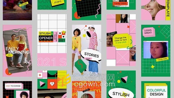 短视频社交平台抖音海报设计手机小视频广告宣传动画-AE模板