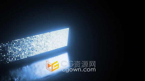 Trace Logo光束像素轨迹网格点数据科技公司宣传视频片头-AE模板