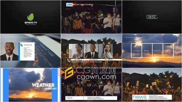 AE模板-电视网络广播新闻气象报道天气预报包装