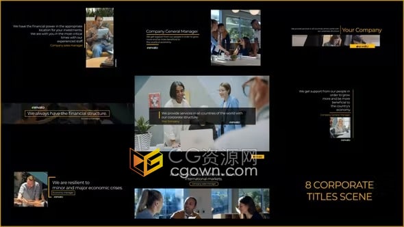 AE模板-商业公司企业名称标题文本介绍动画