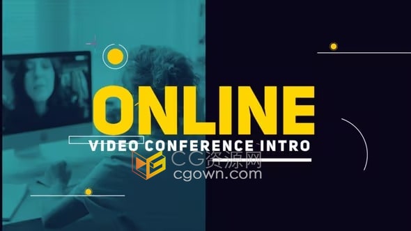 AE模板-商业会议宣传片头企业公关服务远程办公介绍短视频