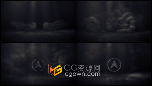 烟雾特效动画演绎标志LOGO效果视频片头-AE模板