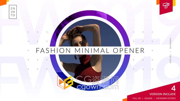 媒体社交网络创建开场时尚视频个人照片幻灯片介绍-AE模板