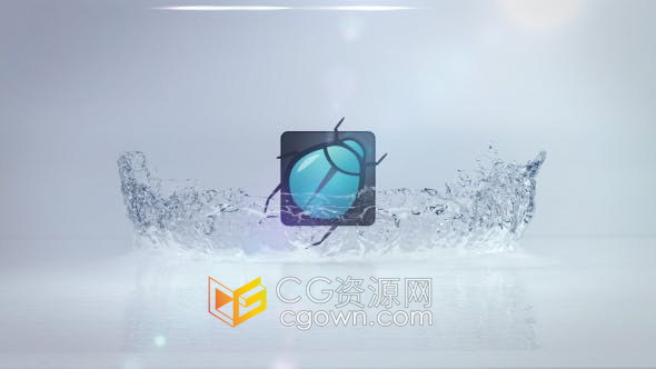 AE模板-水滴飞溅水花冠液体特效LOGO视频片头动画