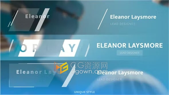 AE模板-15种不同的字幕条标题商务风企业宣传视频文字动画