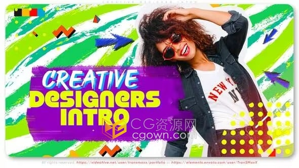 简短视频创意设计师人物介绍动画视频效果制作AE模板