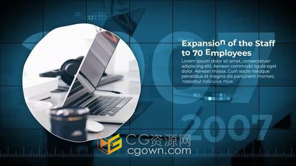 4K分辨率企业宣传片公司时间表介绍视频动画-AE模板