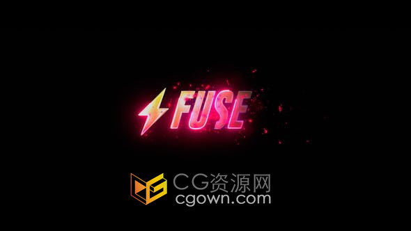 AE模板-Stylish Saber Logo霓虹灯快速能量标志动画视频片头