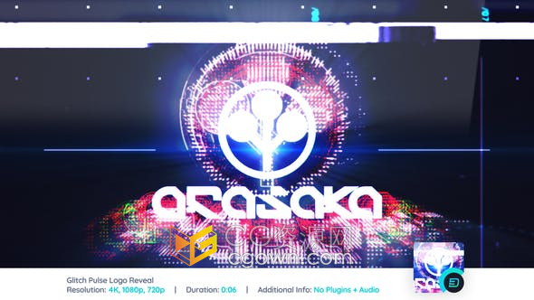 AE模板-噪点RGB分割失真不良信号屏幕撕裂闪烁HUD科技视频片头