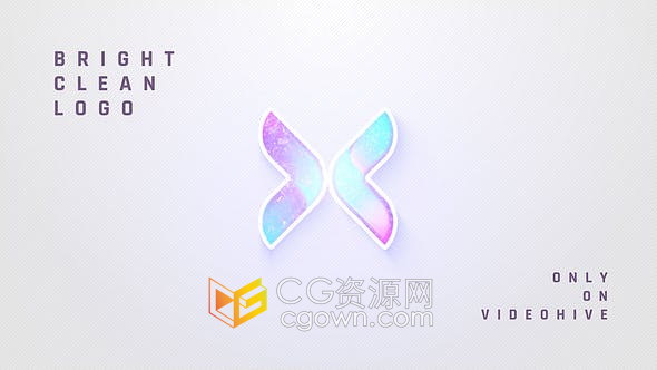 AE模板-明亮干净光泽公司LOGO动画视频片头制作