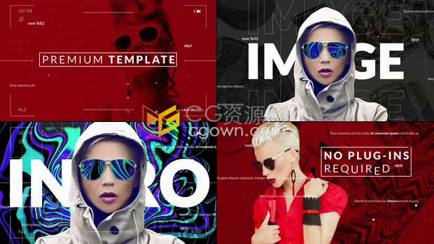 时尚介绍宣传片头现代美容产品推广动态圆点线条图案叠加动画视频-AE模板下载