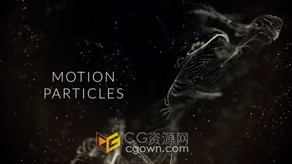 AE模板-抽象缓慢流动粒子运动背景制作神秘感节目纪录片电影预告片