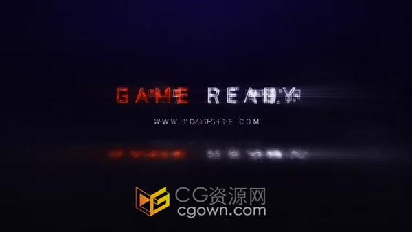 AE模板-像素故障扭曲和噪声效果标志游戏片头精彩竞赛视频开场
