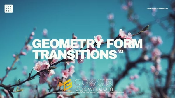 AE模板-一组非常酷的几何形式旋转效果动画过渡免费下载