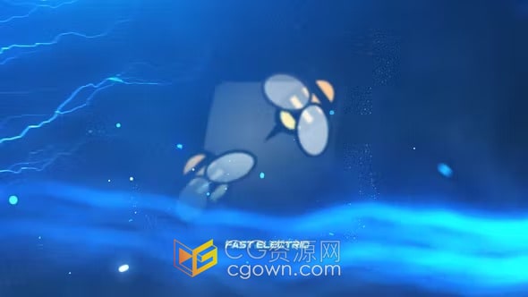 闪电流动粒子烟雾特效LOGO动画视频-AE模板