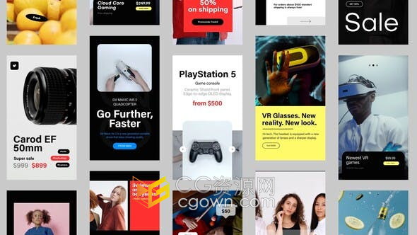 AE模板-网上商店促销媒体平台短视频电子商务推广购物广告