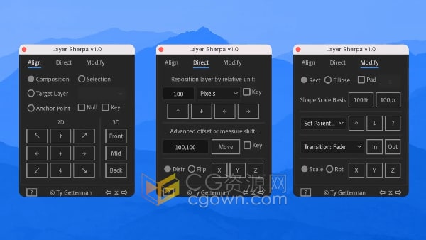 Layer Sherpa AE脚本图层控制多功能工具提高效率与准确性