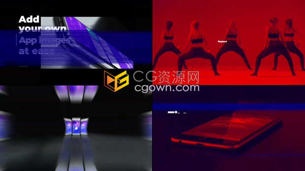 时尚动感手机应用程序APP宣传片头广告视频效果制作工程-AE模板免费下载