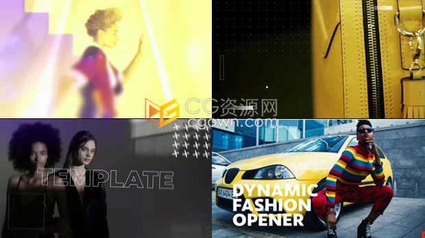 Fashion开场视频片头动感活动时尚快速故障介绍节奏短片宣传-PR预设AE模板下载