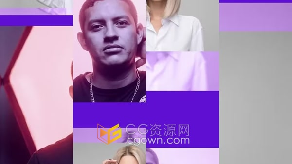 AE模板-16个百叶窗样式切割效果简洁动画过渡