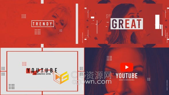 AE模板-vlog社交媒体博客个人资料频道介绍视频片头