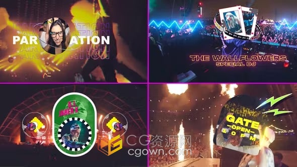派对活动俱乐部会所舞蹈表演开场时尚开幕式视频-AE模板