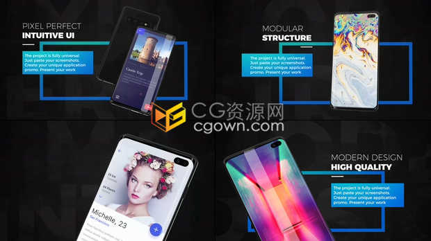 Android应用商店App开发者用户界面体验介绍推广宣传广告视频-AE模板下载