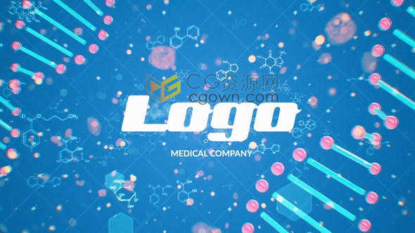 DNA病毒化学医学医疗科技医院企业宣传LOGO视频片头效果-AE模板下载