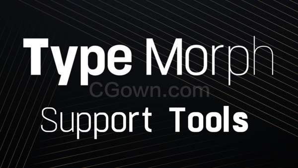 AE脚本 Type Morph v2.4 文字字体粗细变形动画效果