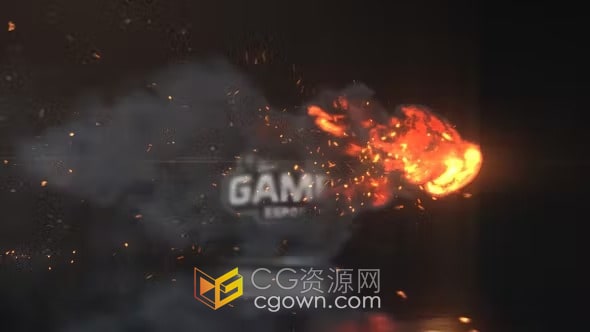 爆炸火焰烟雾特效LOGO动画视频片头-AE模板