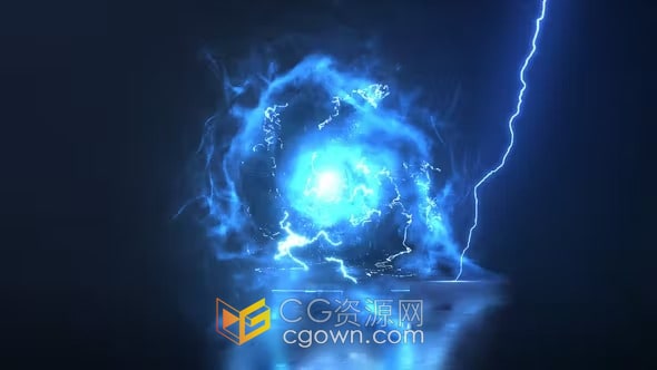 闪电烟雾冲击波传送门特效LOGO动画片头-AE模板