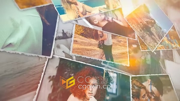 柔和漏光效果温馨优雅美好回忆视频相册AE模板