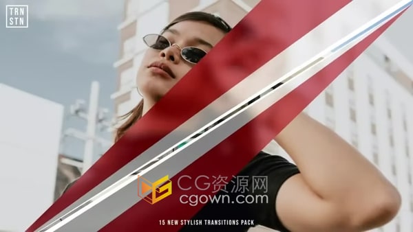 AE模板-15个时尚转场视频过渡效果制作