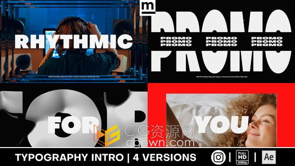 AE模板-社交媒体动感视频片头快速时尚图文动画效果